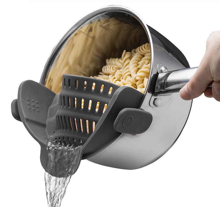 Clip-on pot pan bowl funnel